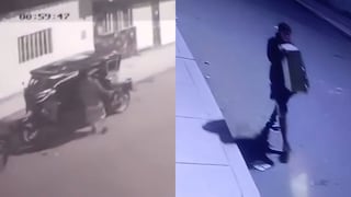 Trujillo: Cámaras de seguridad captan a delincuente robando parlante de un mototaxi (VIDEO)
