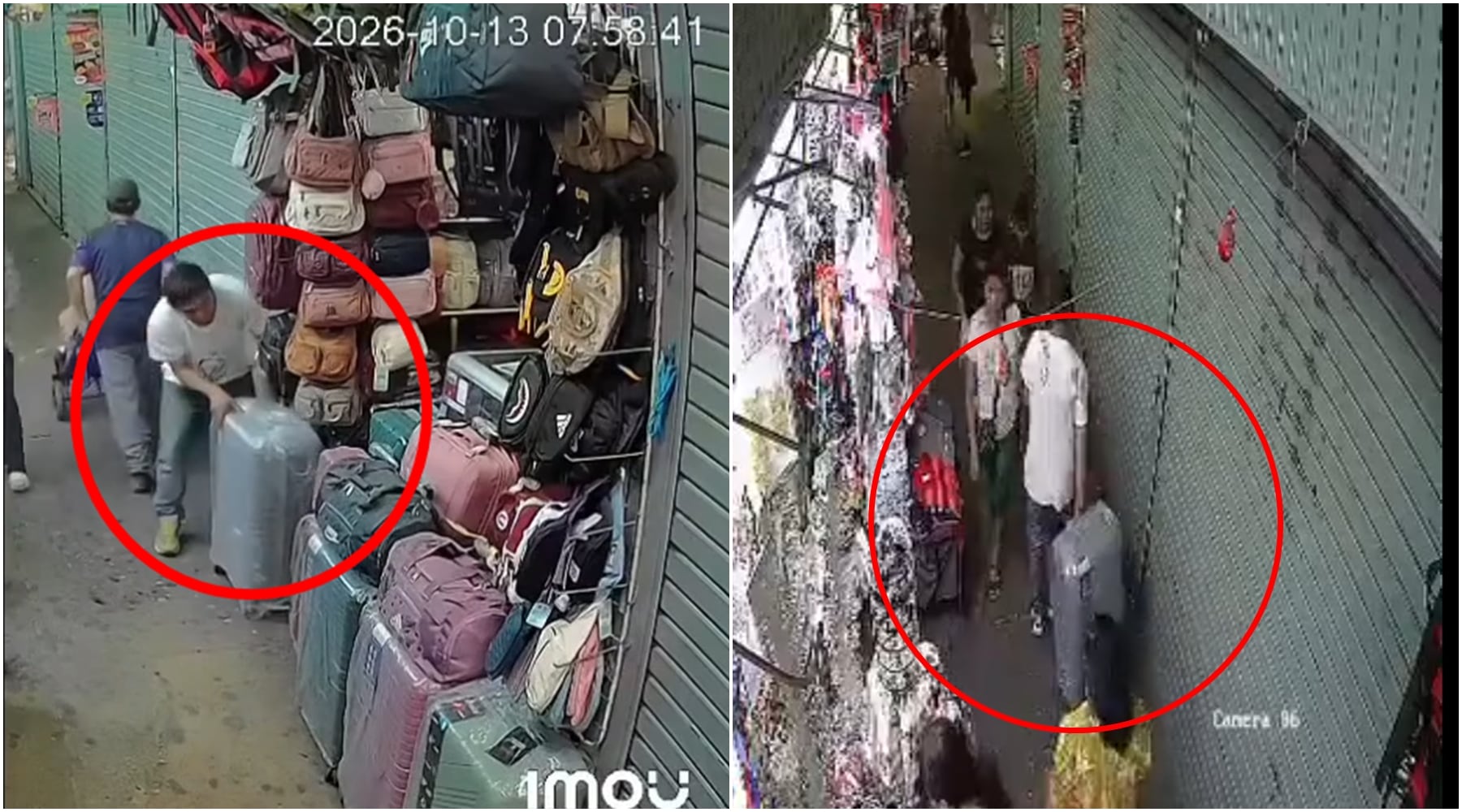 Chincha: comerciante denuncia robo de un juego de maletas en el mercado de abastos