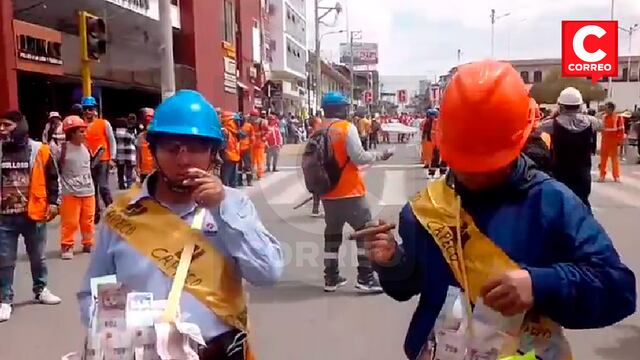Huancayo: Sindicato de Trabajadores de Construcción Civil piden incremento de salario (VIDEO)