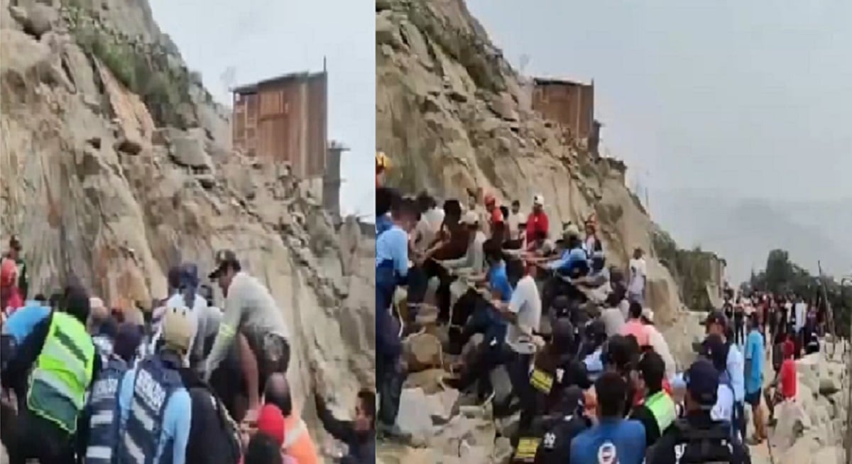 Rescate se complicó por nuevos derrumbes en la zona. (Foto: Captura Exitosa)