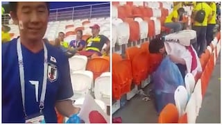 Rusia 2018: Japoneses recogen basura del estadio tras victoria ante Colombia (VIDEO)
