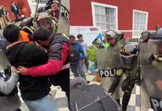 Pobladores heridos tras enfrentamiento con policías en sede de Gobierno Regional de La Libertad (VIDEO)
