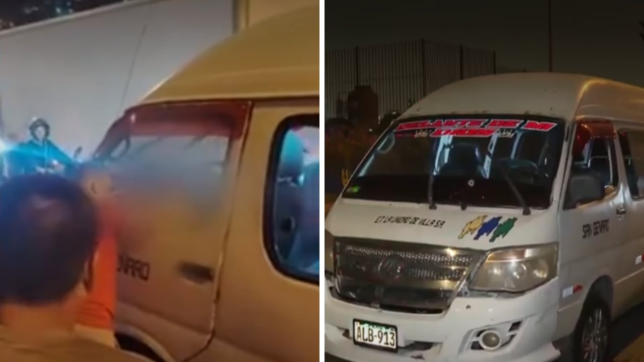 El atentado ocurrió cuando la unidad cubría la ruta San Genaro-Matellini-Túpac. El conductor fue trasladado a un hospital, pero falleció debido a la gravedad de las heridas. (Imágenes de América Noticias)
