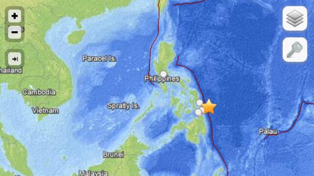 Réplica de 5.5 grados sacude Filipinas