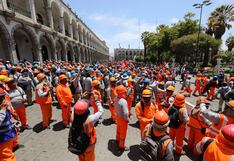 Protestas en Arequipa: Diferentes gremios llegaron hasta la Plaza de Armas (VIDEO)