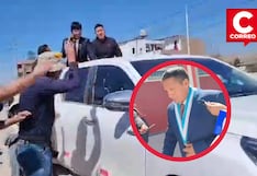 Alcalde de Concepción se retira entre protestas tras visita de Dina Boluarte (VIDEO)