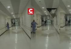 Colapsa parte del techo de la Clínica Auna en Chiclayo tras intensas lluvias (VIDEO)