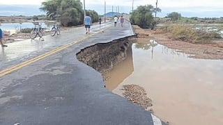 Lambayeque: Lluvias destruyen tramo de la vía Monsefú-Eten
