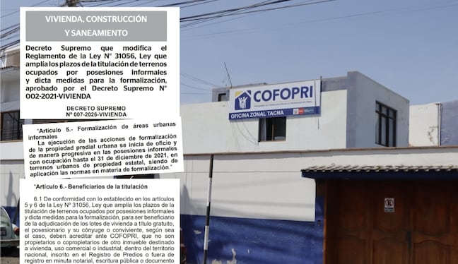 Tacna: Cofopri aplica nueva ley de formalización de predios urbanos