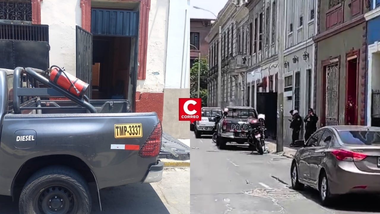 Cercado de Lima: hallan muerto a hombre dentro de vivienda y detienen a su pareja como principal sospechoso. Composición: Diario Correo.