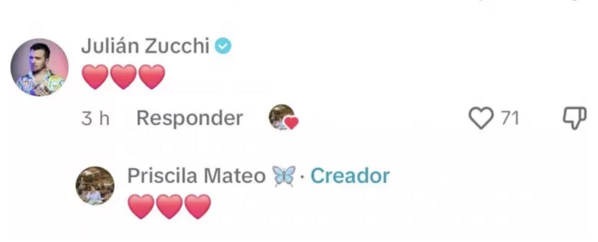 Julián Zucchi y Priscila Mateo presumen su amor en redes sociales.