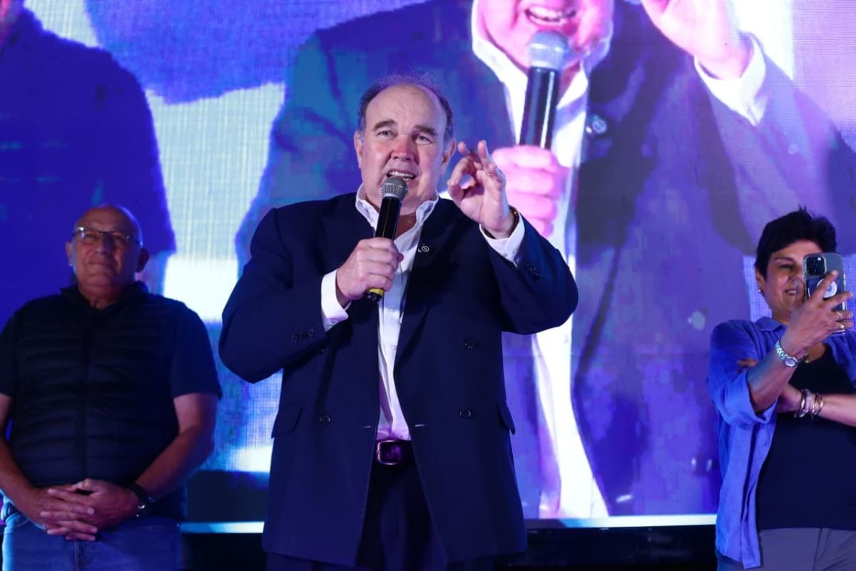 Desde Huancayo, el candidato presidencial de Renovación Popular se pronunció sobre el rol del Parlamento, respondió a Vladimir Cerrón y presentó propuestas en materia de seguridad. Rafael López Aliaga. Foto: Jesús Saucedo / @photo.gec.