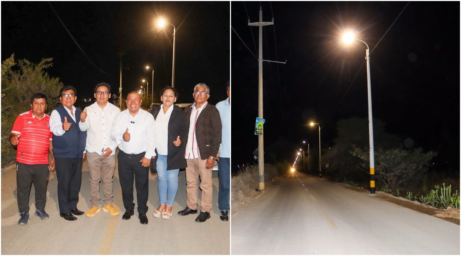 Pisco: inauguran alumbrado público en el centro poblado Nuevo Belén tras 20 años de espera