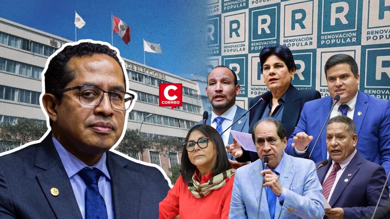 Elecciones 2026: Renovación Popular pide al JNE suspender proclamación de resultados hasta realizar auditoria. Composición: Diario Correo.