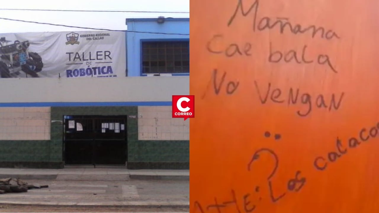 Alerta en colegios del Callao: Aparecen pintas con amenazas de ataques armados. Composición: Diario Correo.