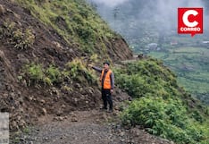 Huancavelica: Deslizamiento interrumpe vía vecinal en Cochabamba por intensas lluvias