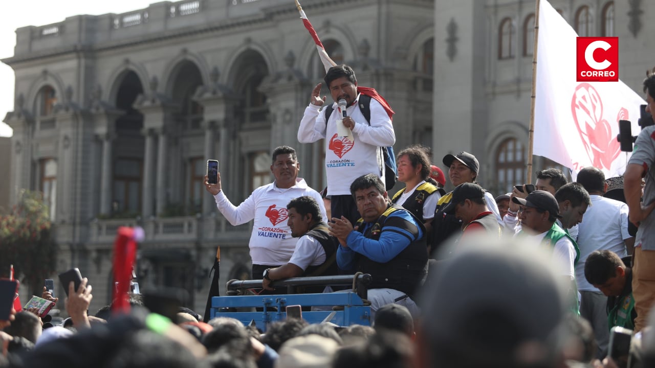 El alcalde de Pataz, Aldo Carlos Mariños, llegó a Lima tras cerca de 50 días de caminata. (Fotos: Antonio Melgarejo/ @photo.gec)