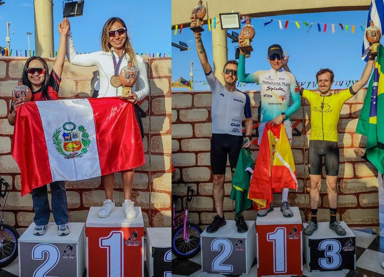 Ganadores del ciclismo de montaña en Áncash. Foto: Difusión.