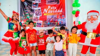 Dalinas y papá Noel llenaron de alegría a niños del Bajo Piura y otros sectores