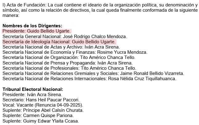 Extracto de la resolución N° 000333-2025-DNROP/JNE, que inscribe a Pueblo Consciente al Registro de Organizaciones Políticas (ROP) del Jurado Nacional de Elecciones.