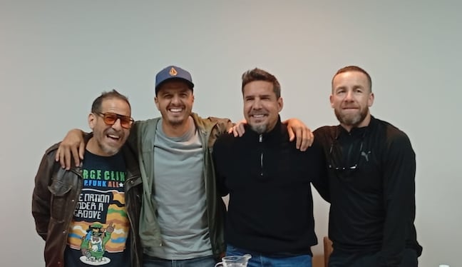 Cuarteto de amigos se presentó éste sábado al mediodía ante la prensa tacneña. (Foto: Correo)
