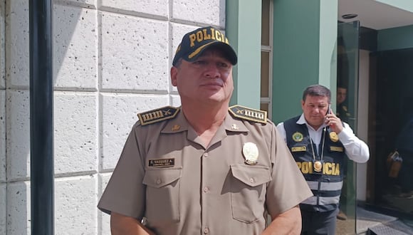 Coronel PNP Edward Vásquez, jefe de la Divincri Arequipa. Foto: GEC.