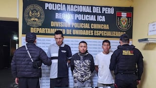 Chincha: caen tres presuntos integrantes de “Los malos de la extorsión”