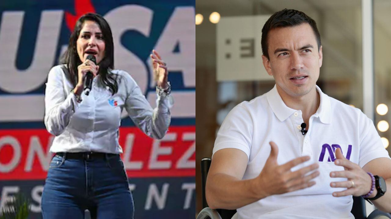Luisa González y Daniel Noboa pugnan por la Presidencia en Ecuador.