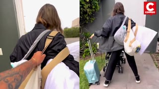 Korina Rivadeneira se va con maletas de su casa y usuarios temen fin de su matrimonio con Mario Hart 