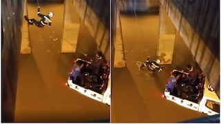 Familia quedó atrapada en el bypass de la Av. Venezuela en Arequipa