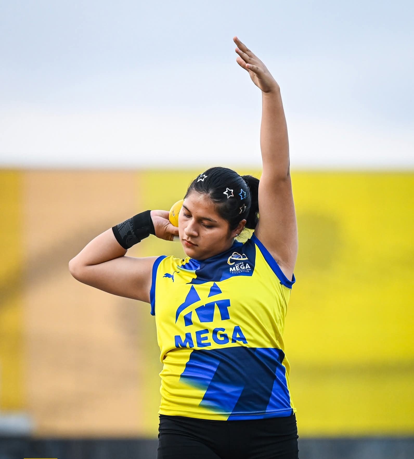 Luciana Díaz, campeona en impulsión de bala, en el Campeonato Nacional de Atletismo U20. Foto: Federación Deportiva Peruana de Atletismo.
