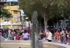 Plaza de Armas de Sullana presenta brote de aguas servidas