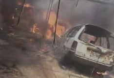 Trujillo: Incendio dejó un herido y cuatro vehículos afectados