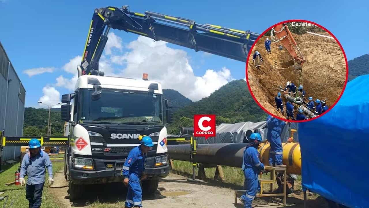 Minem: Reparación del ducto TGP en Cusco avanza al 48% tras deflagración. Composición: Diario Correo.