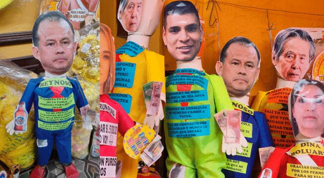 Juan Reynoso entre los muñecos más vendidos para Año Nuevo.