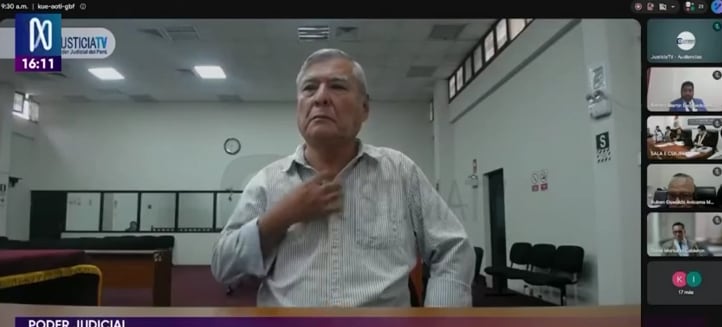 El Ministerio Público sostiene su acusación contra el exlíder del MRTA por presuntos delitos de terrorismo agravado y homicidio calificado. FOTO: CAPTURA CANAL N.