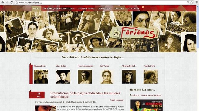 Guerrilleras de las FARC presentan página femenina