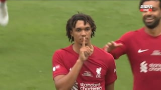 Liverpool vs. Manchester City: Alexander-Arnold inauguró la cuenta con el 1-0 en la Community Shield (VIDEO)