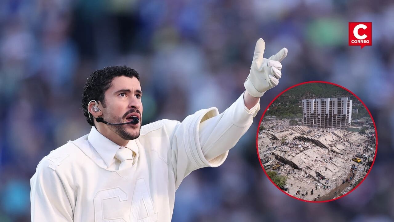 Bad Bunny dona más de 19 toneladas de ayuda para los damnificados de los terremotos en Venezuela. Composición: Diario Correo.
