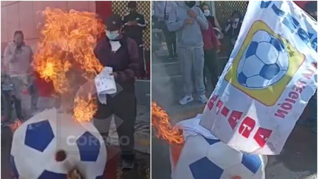 Queman símbolo de Caminemos Juntos en rechazo a la agrupación política, en Junín (VIDEO)