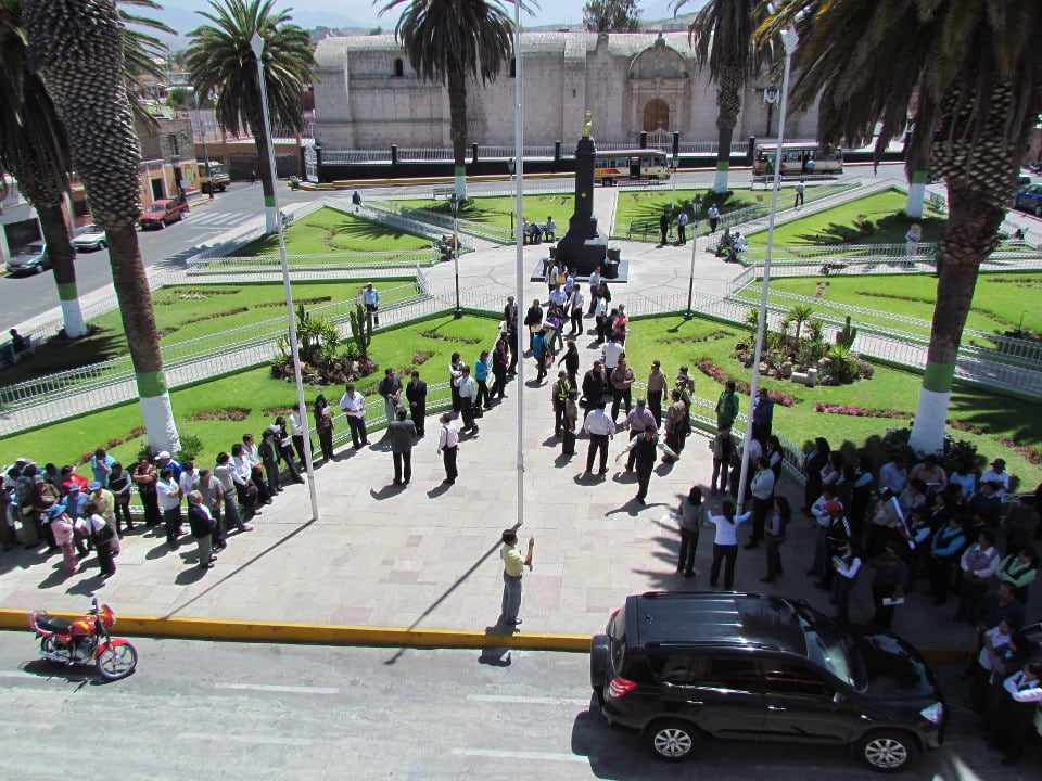 Simulacro de sismo en Arequipa. Foto: GEC.
