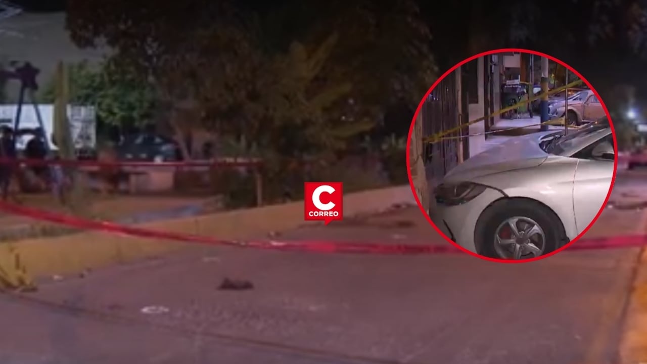 SMP: sicarios motorizados asesinan a padre de familia dentro de su auto frente a su bebé. Composición: Diario Correo.