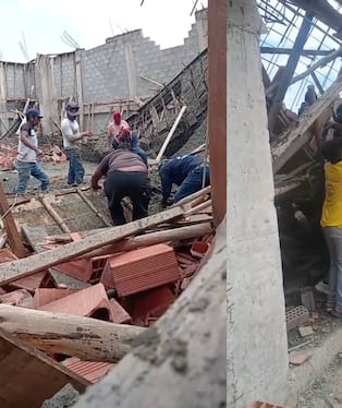 Moradores y otros trabajadores ayudaron a los heridos.