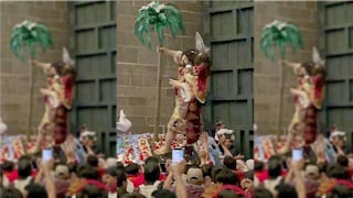 Imagen de San Cristóbal por poco cae en el Corpus Christi de Cusco (VIDEO)