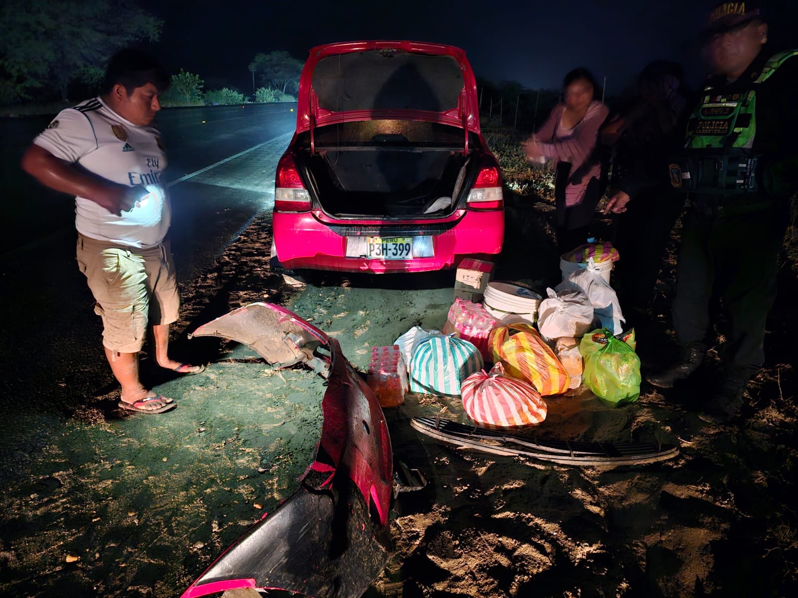 Personas heridas fueron auxiliadas.