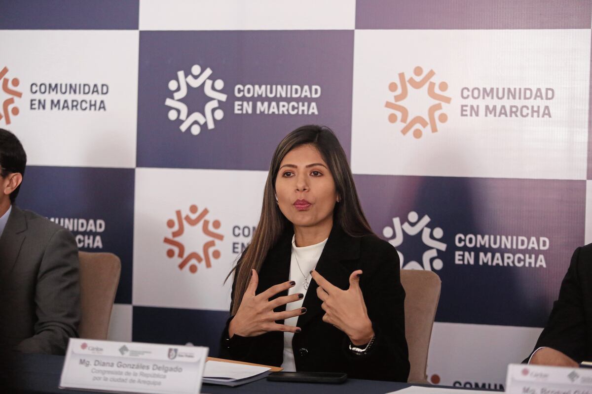 Congresista Diana Gonzales estuvo en Arequipa (Foto: GEC)