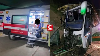 Áncash: bus de la Selección sub-19 de vóley de Independencia choca contra cerro en carretera de Casma
