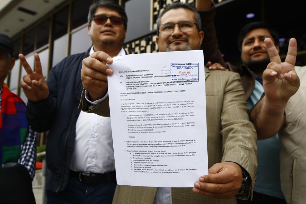 La presentación formal de la solicitud ante el JNE se realizó dentro del plazo establecido para inscribir alianzas electorales