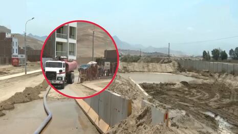 Desborde del río Chilca bloquea vía principal hacia el balneario de Pucusana