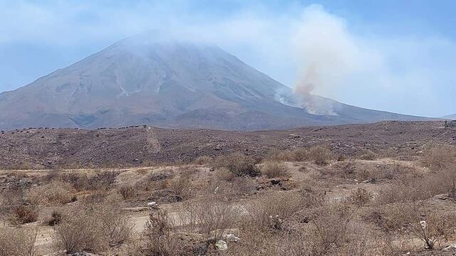 Se registra incendio forestal en el sector Mal Paso - Cangallo, en Chiguata